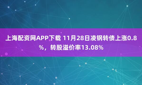 上海配资网APP下载 11月28日凌钢转债上涨0.8%，转股溢价率13.08%