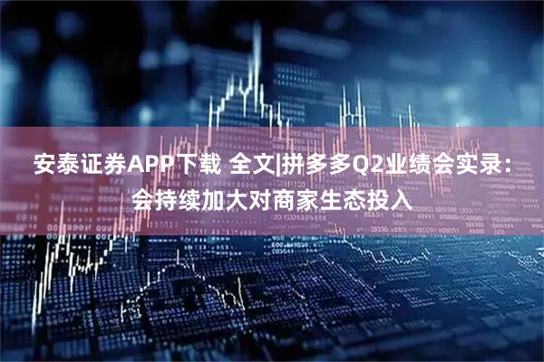 安泰证券APP下载 全文|拼多多Q2业绩会实录：会持续加大对商家生态投入
